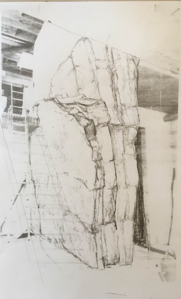 Décoration intérieur - roches - croquis de Laurent Oswald